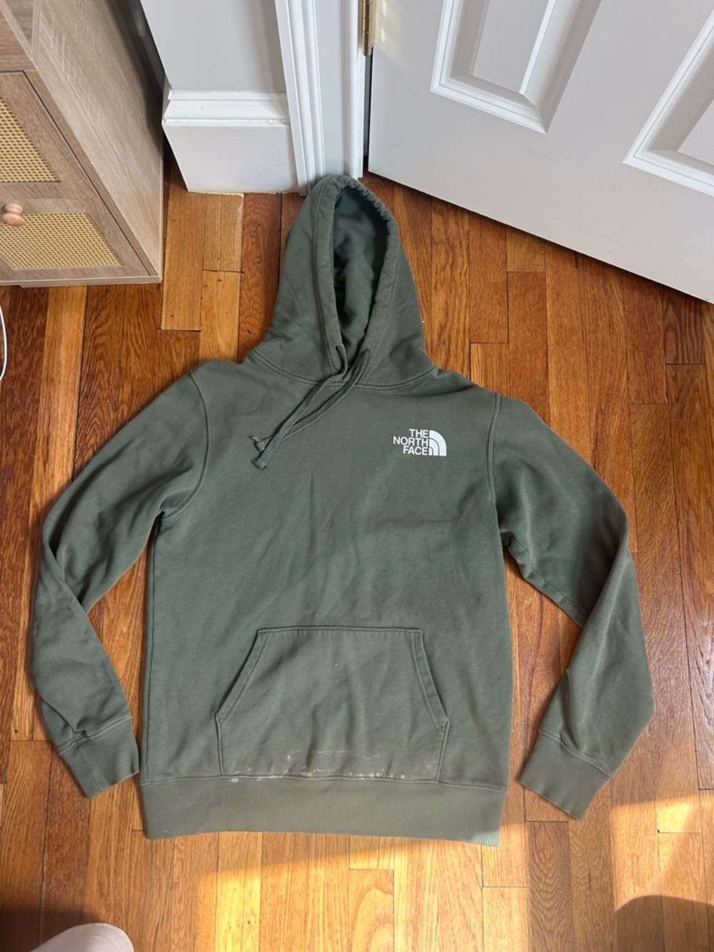The North Face Olive Green Pullover Hoodie. Size small men’s